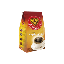 Café Tradicional Pouch 3 Corações 250g